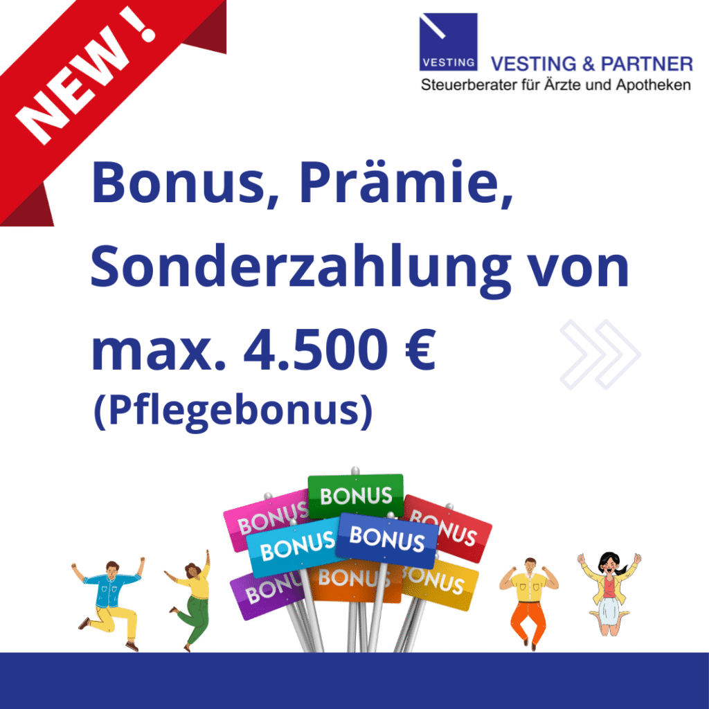 Pflegebonus Bonus, Prämie, Sonderzahlung von maximal 4.500 €